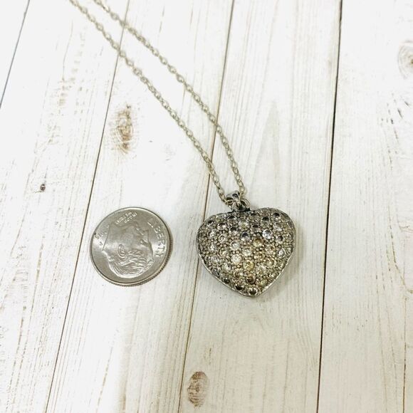 Sterling Silver Crystal Heart Necklace - Picture 2 of 3